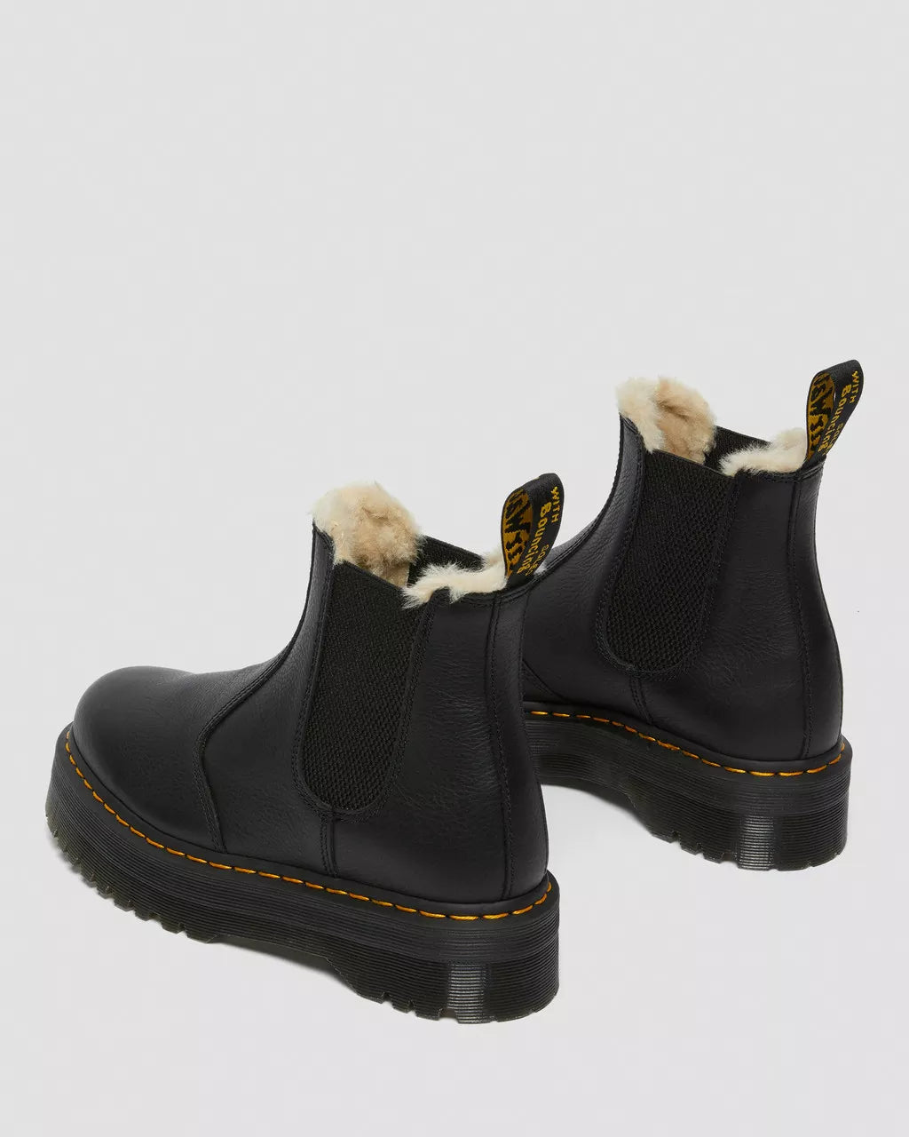 2976 Quad Fur Lined Platform Chelsea Boots