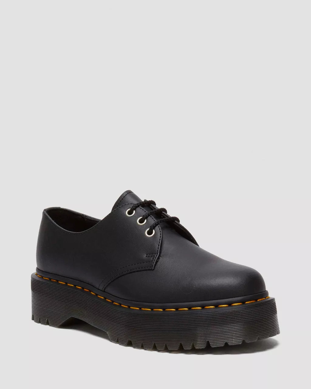 DR MARTENS 1461 Quad Reclaimed Leather Plaform Shoes
