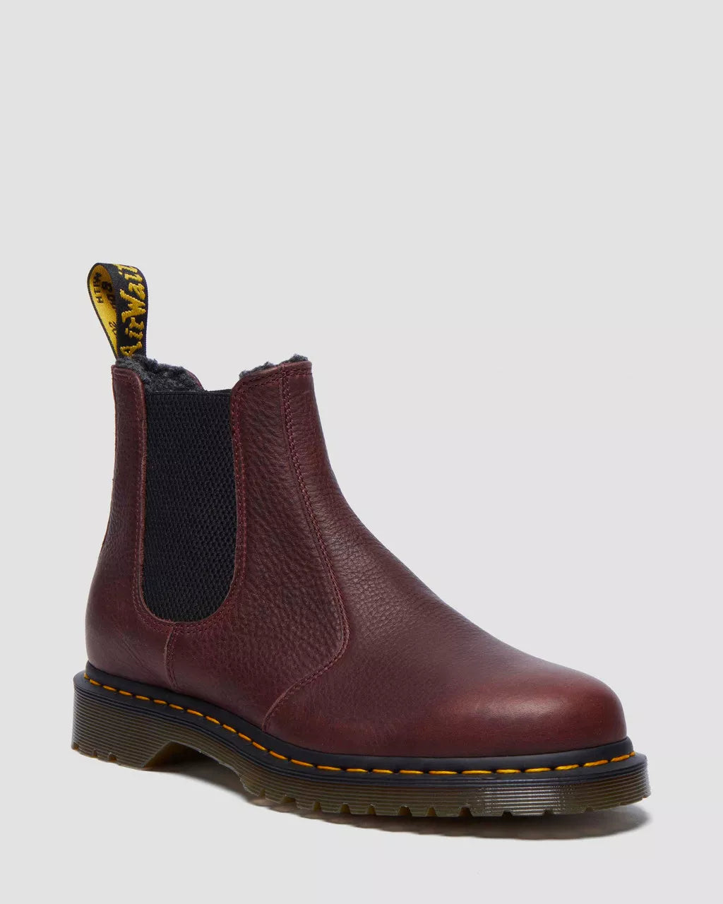 2976 Faux Fur Lined Grizzly Leather Chelsea Boots
