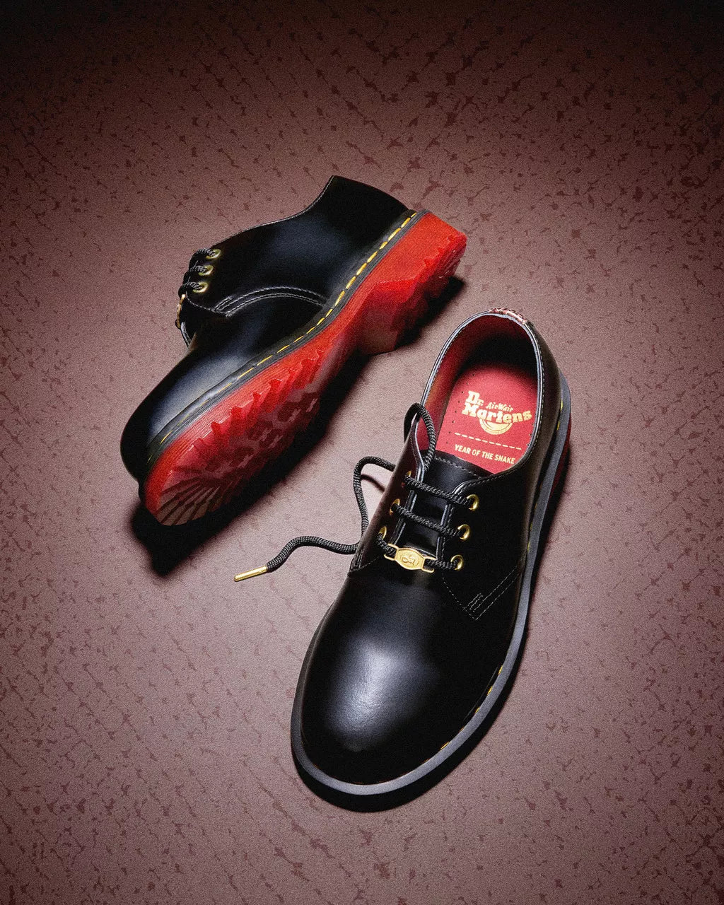 DR MARTENS 1461 Year of the Snake Leather Lace Up Shoes