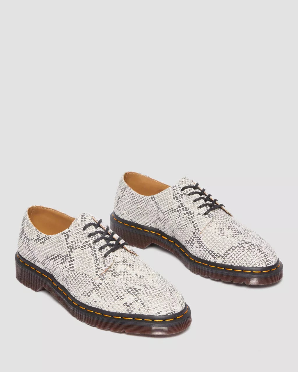 DR MARTENS 2046 Python Print Suede Oxford Shoes