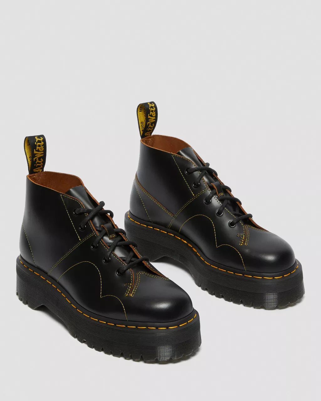 Church Quad Leather Platform Monkey Boots