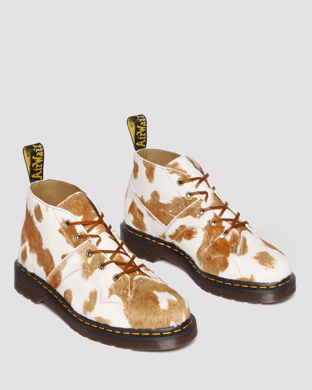 DR MARTENS Church Hair-On Cow Print Platform Boots