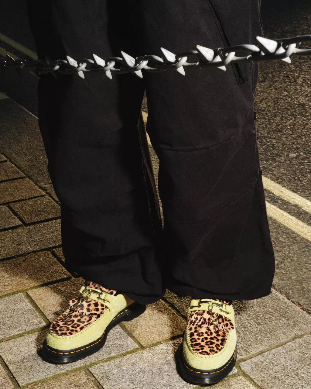 DR MARTENS Adrian Suede &amp; Leopard Hair On Snaffle Loafers