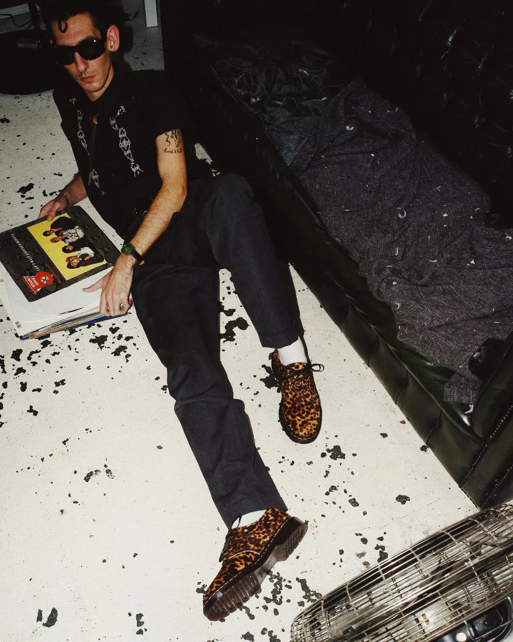 DR MARTENS Smiths Hair On Leopard Print Shoes