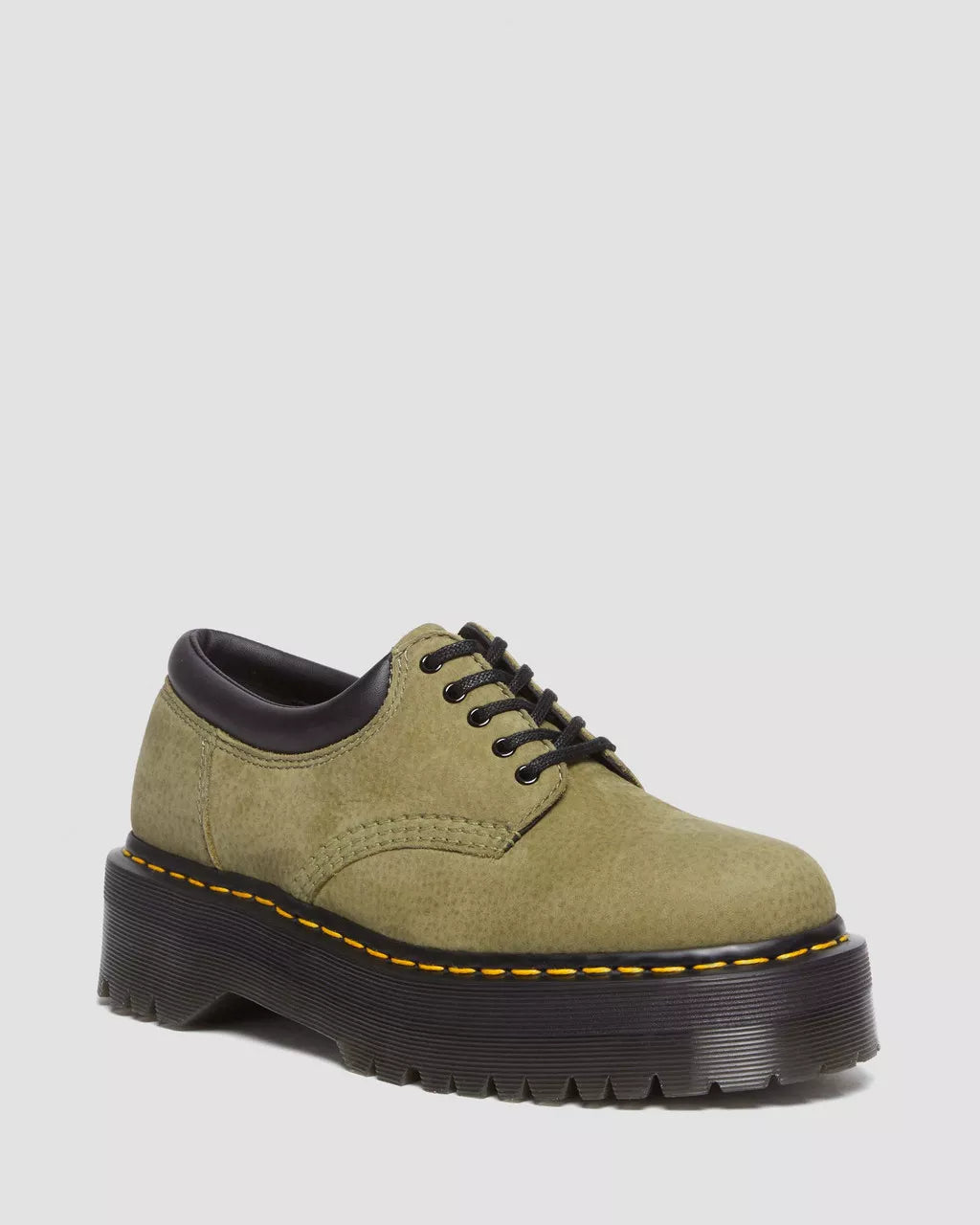 DR MARTENS 8053 Tumbled Nubuck Leather Platform Shoes