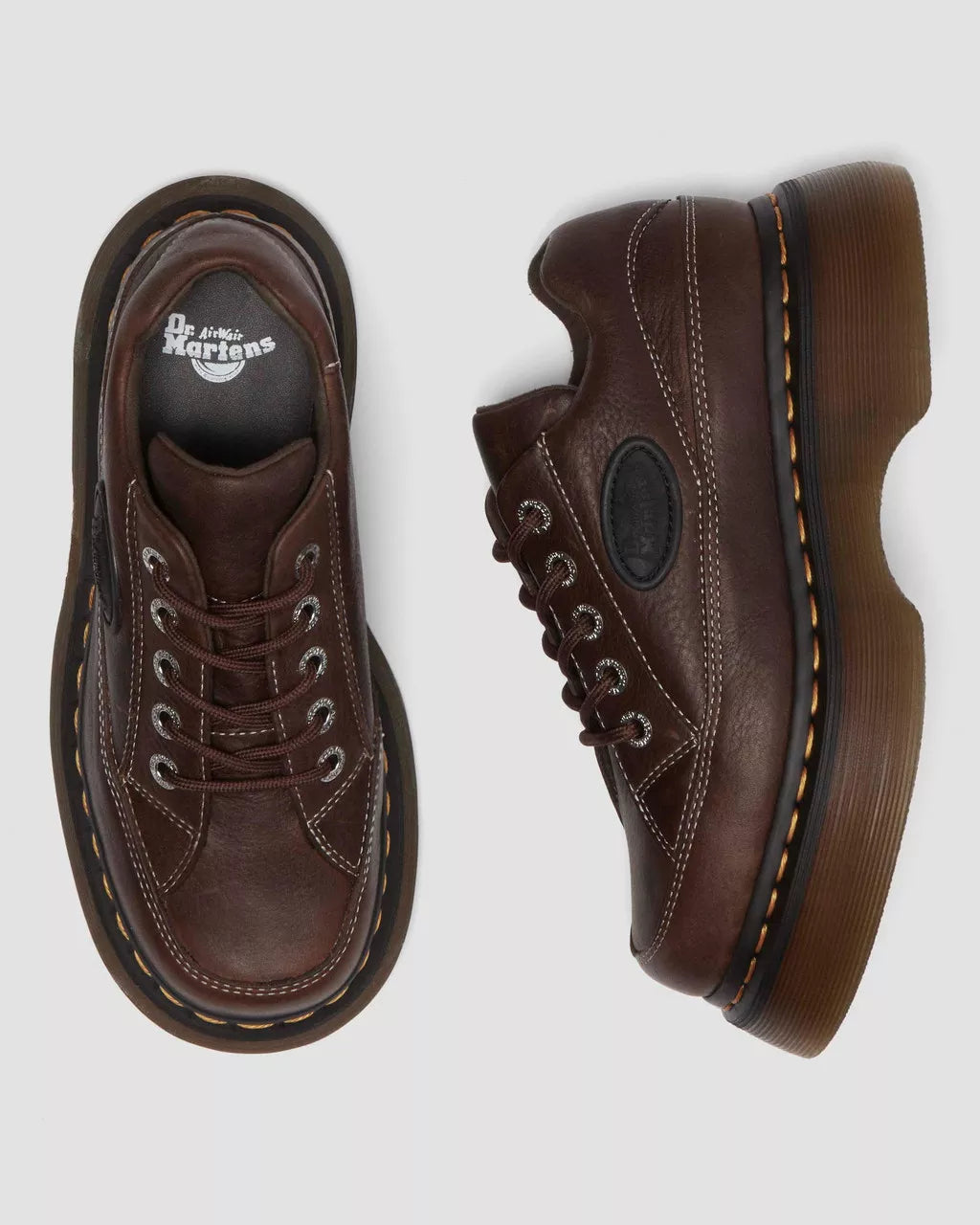 Buzz 5-Eye Grizzly Leather Shoes