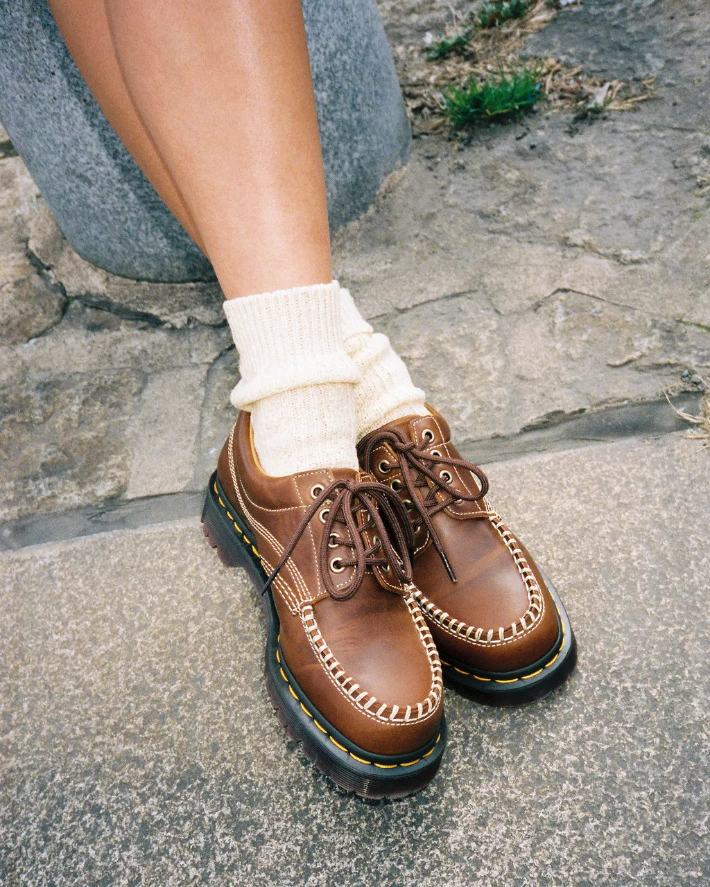 Lowell Leather Moc Toe Shoes
