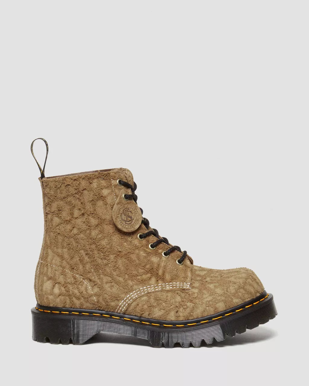 DR MARTENS 1460 Pascal Made in England Emboss Suede Lace Up Boots