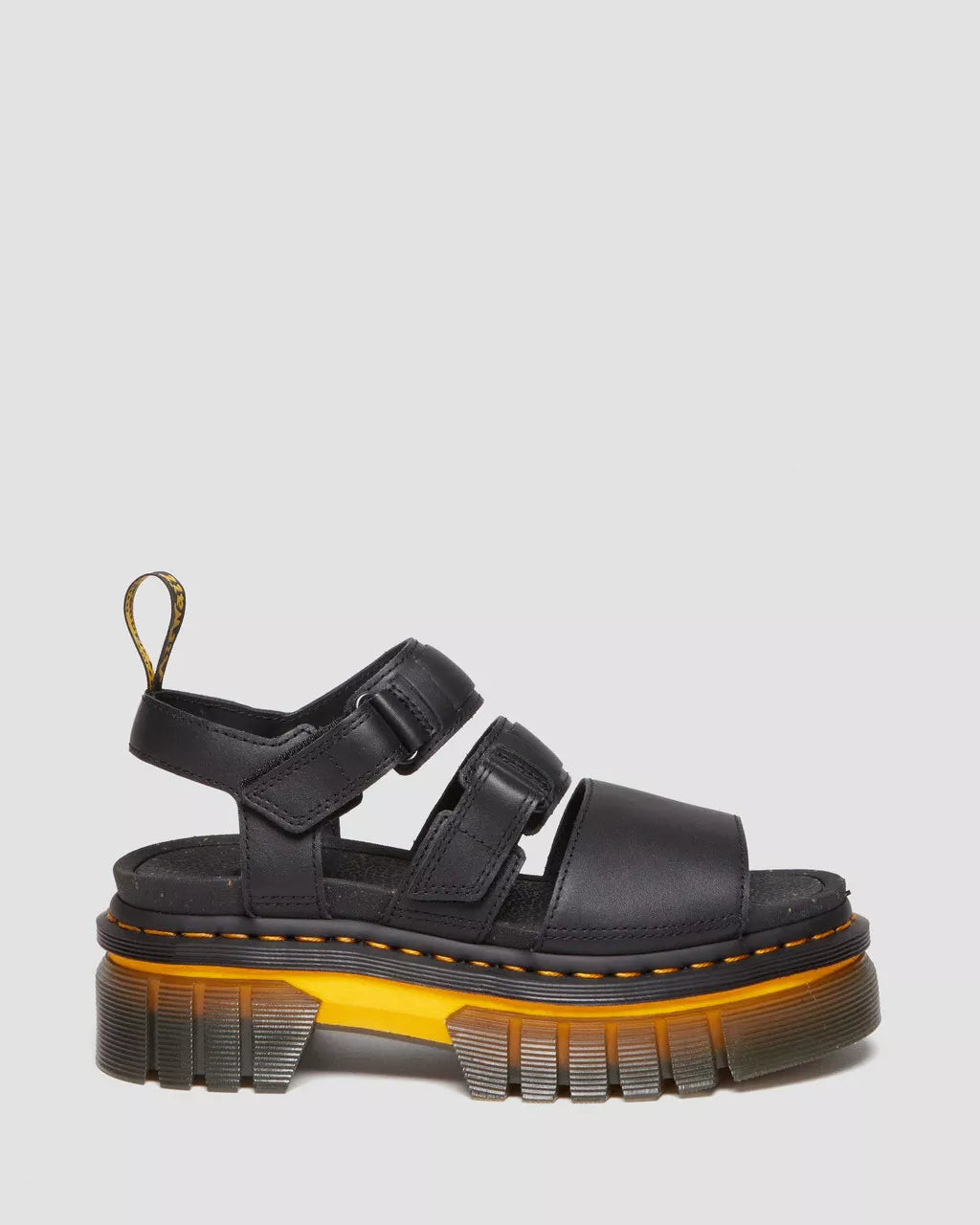 DR MARTENS Ricki Contrast Sole Leather 3-Strap Platform Sandals