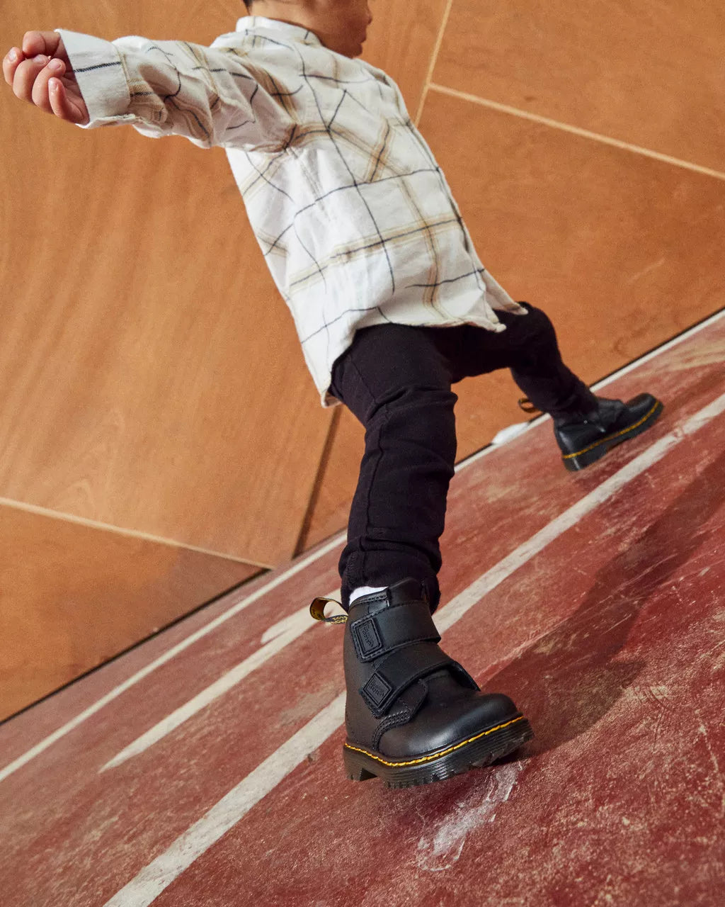 Toddler 1460 Leather Strap Velcro Boots