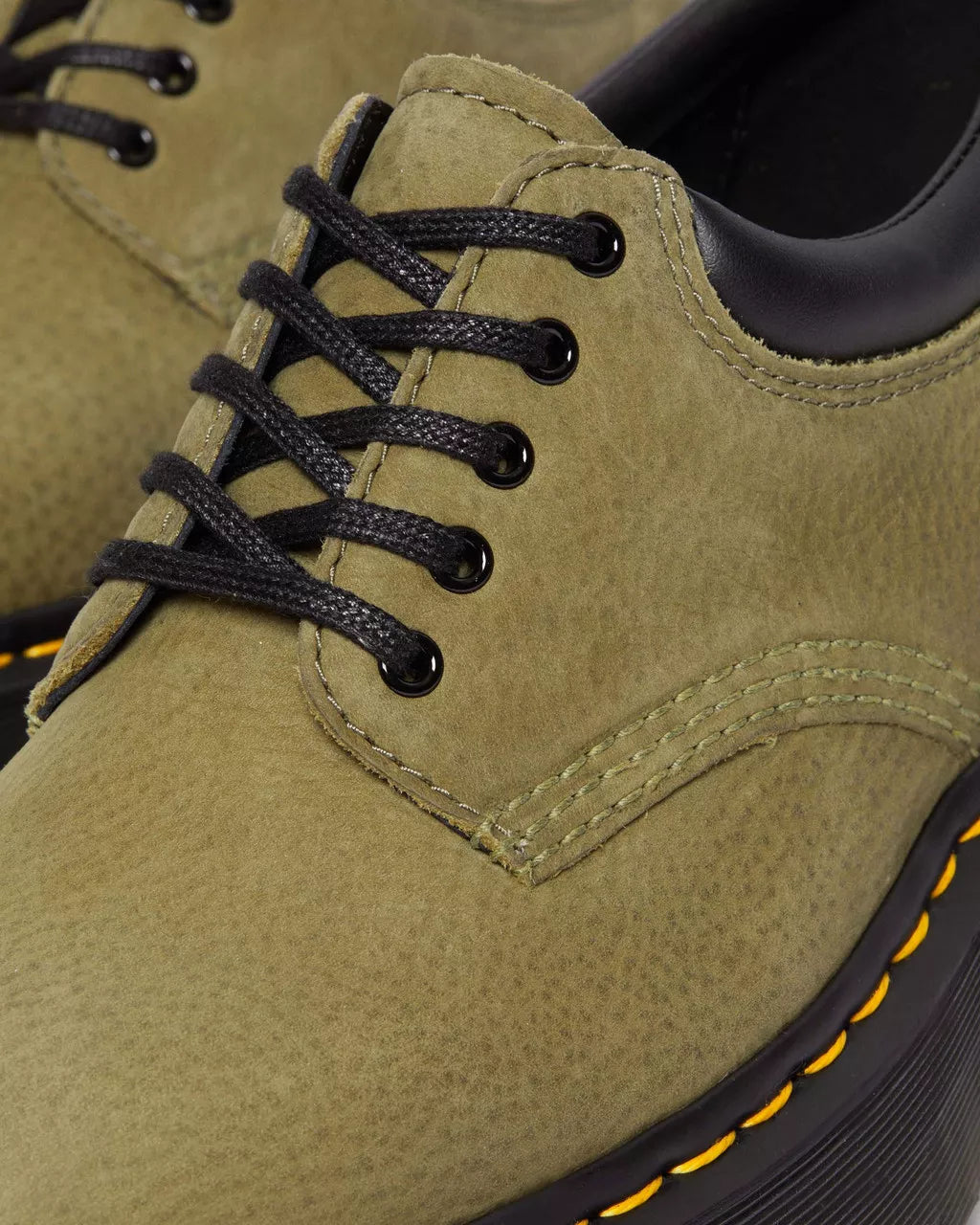 DR MARTENS 8053 Tumbled Nubuck Leather Platform Shoes