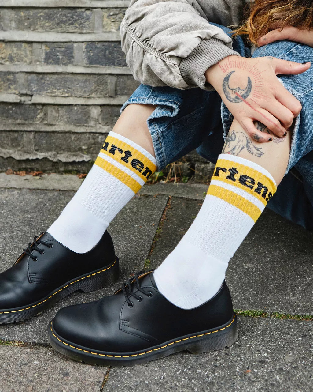 Athletic Logo Organic Cotton Blend Socks