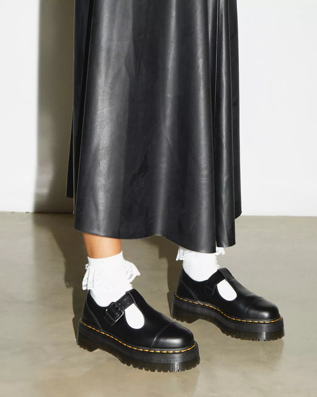 Bethan Smooth Leather Platform Mary Jane Shoes