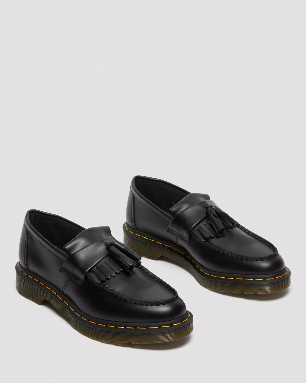 Adrian Yellow Stitch Smooth Leather Tassle Loafers