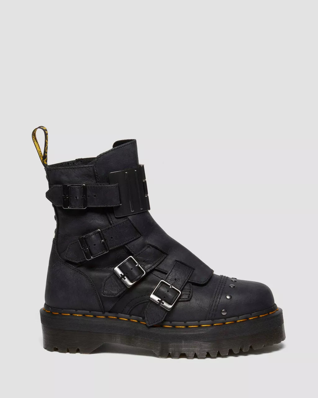 Jadon Hinge Buckle Leather Platform Boots