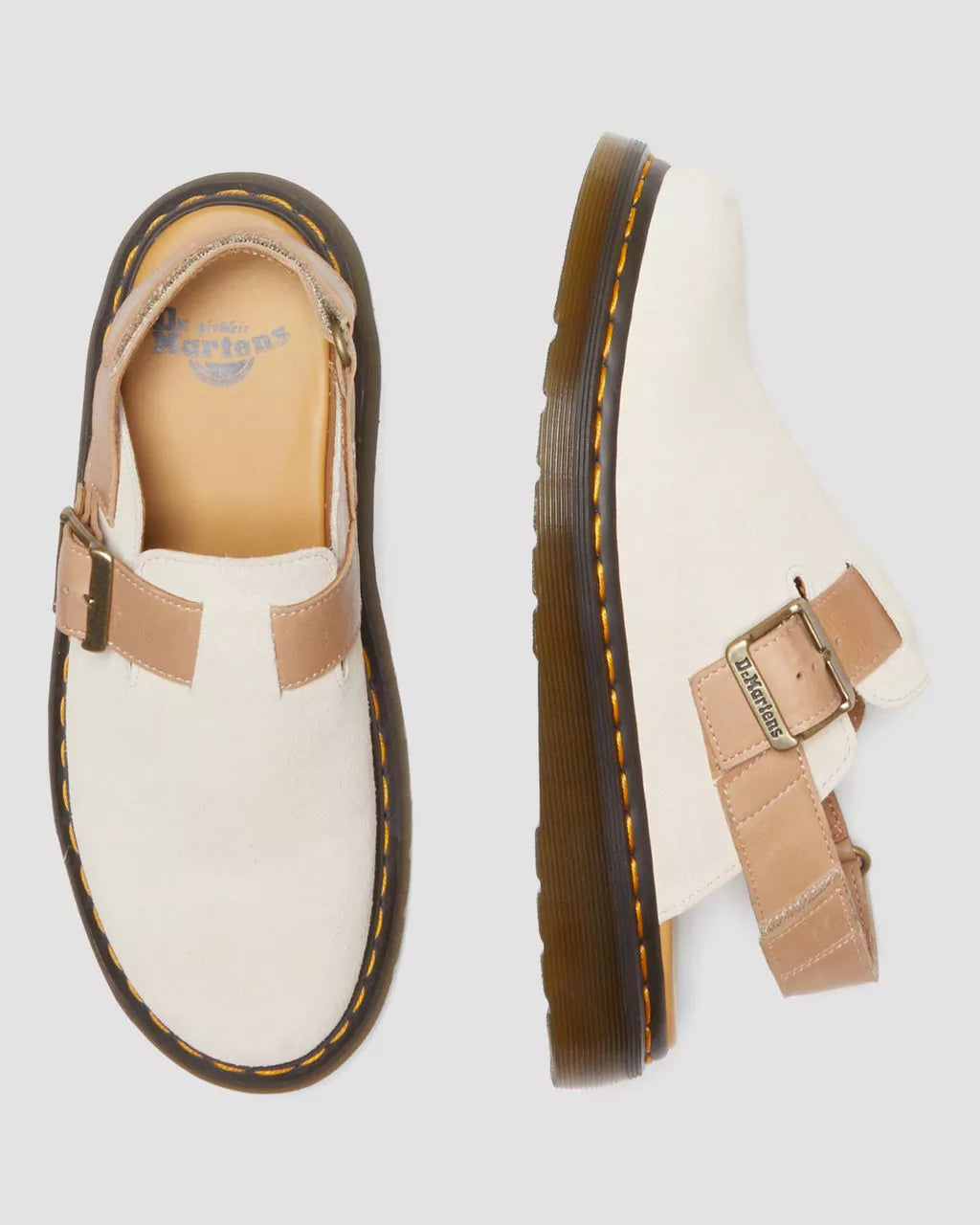 DR MARTENS Jorge II Suede &amp; Leather Slingback Mules