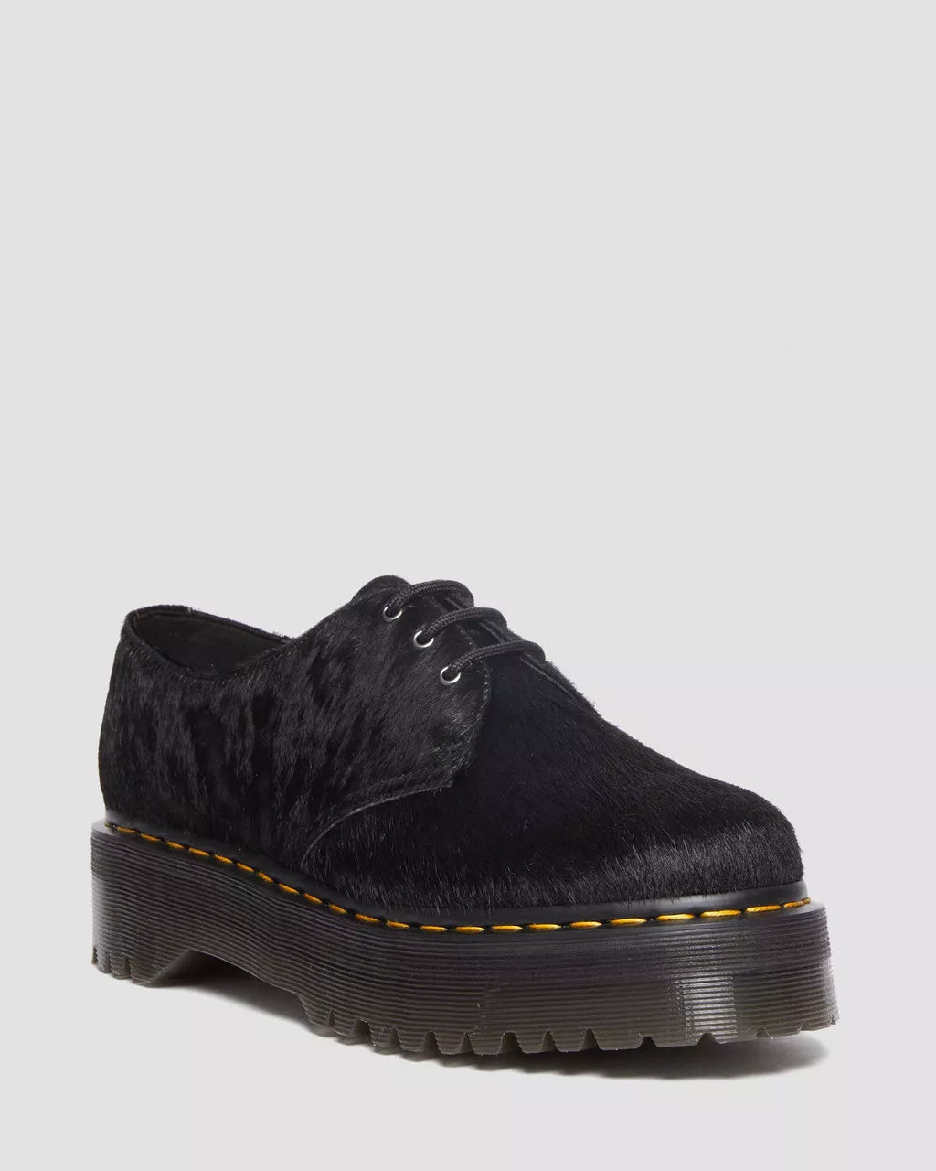 DR MARTENS 1461 Quad Hair-On Platform Shoes