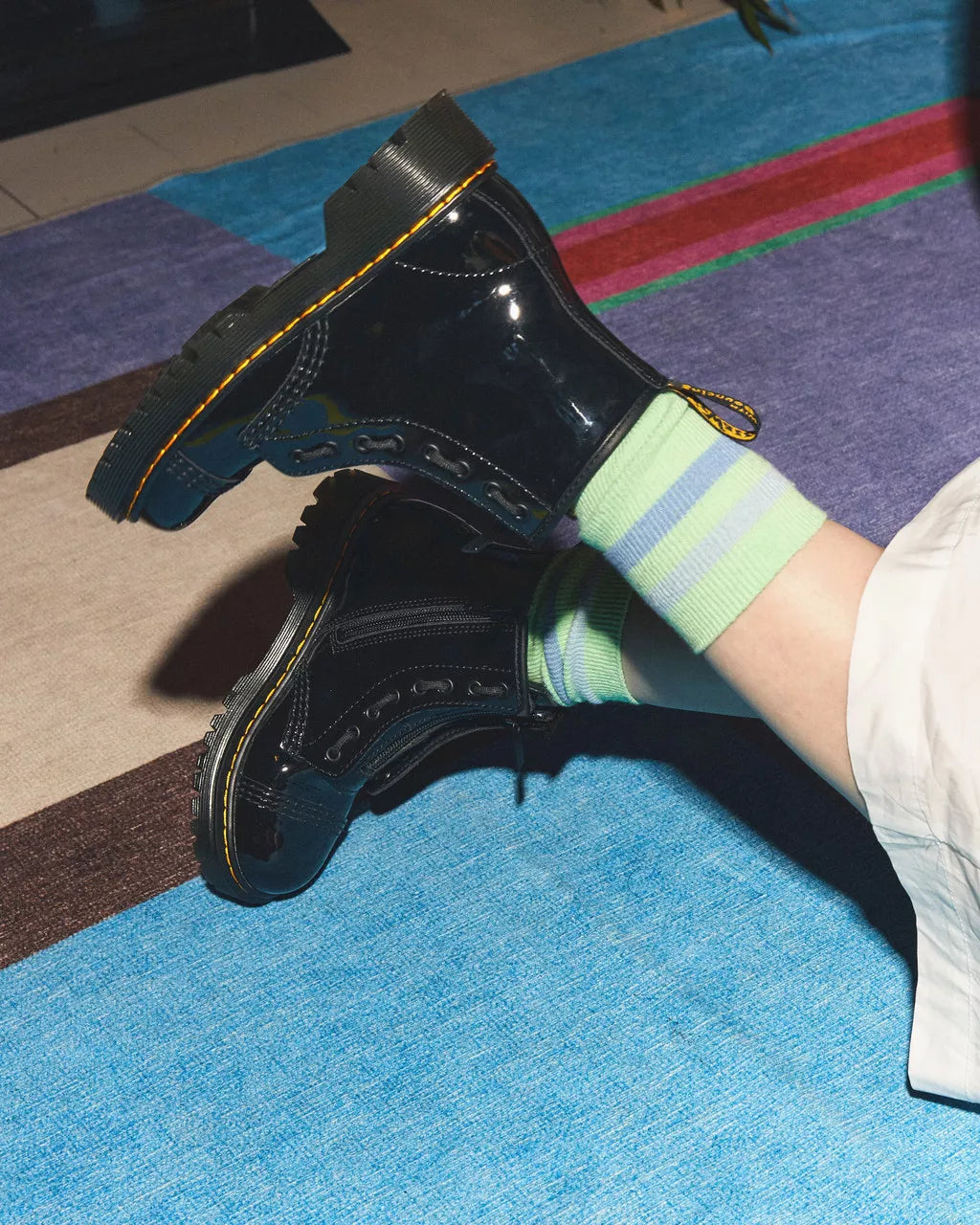 DR MARTENS Junior Sinclair Bex Patent Leather Boots