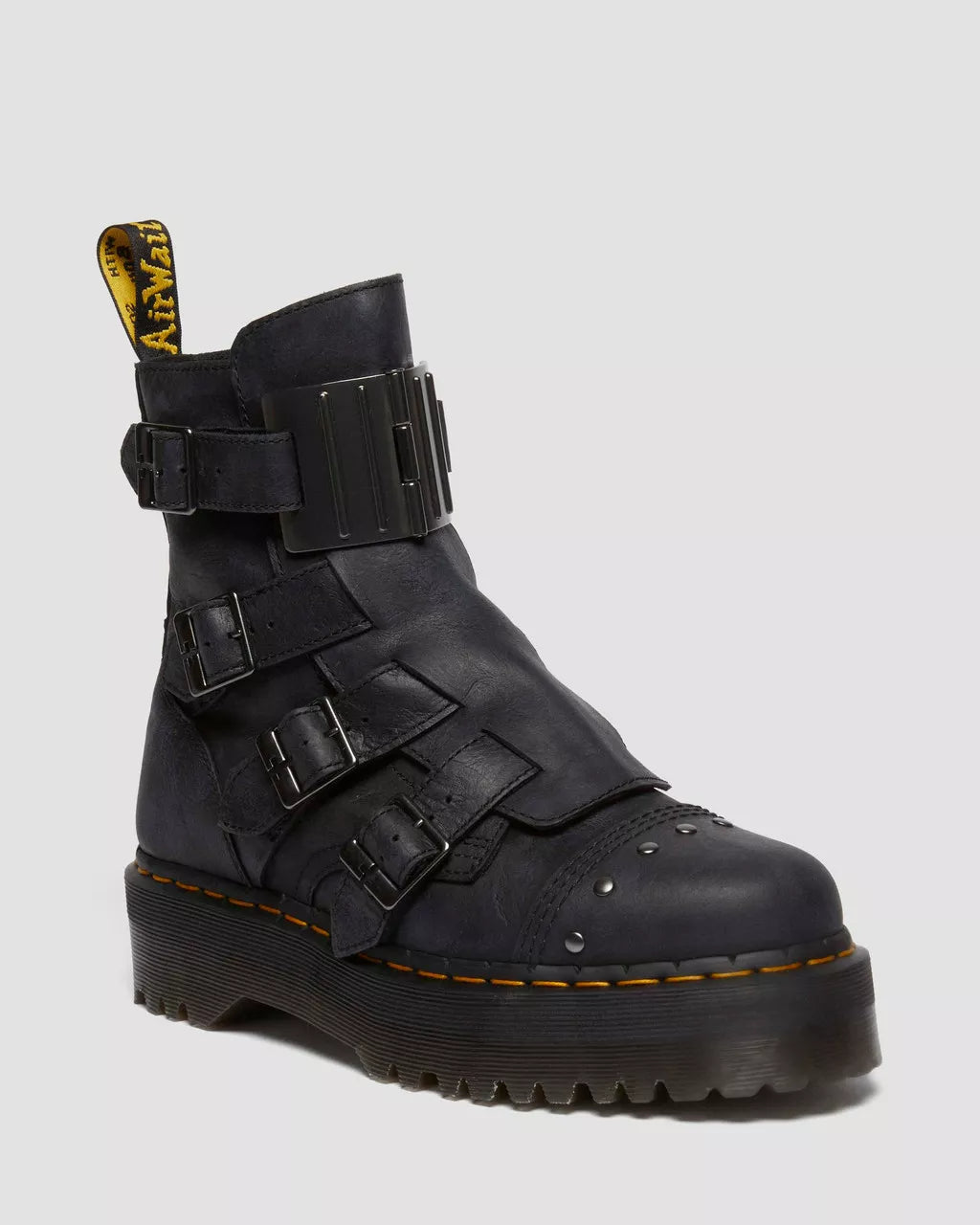 Jadon Hinge Buckle Leather Platform Boots