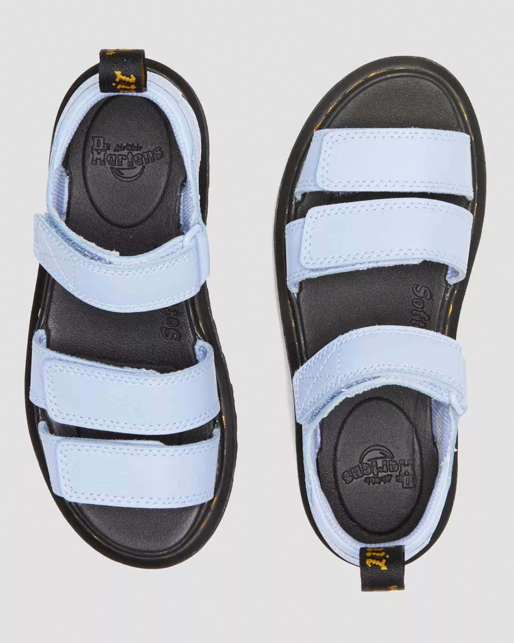 DR MARTENS Junior Klaire Athena Leather Strap Velcro Sandals