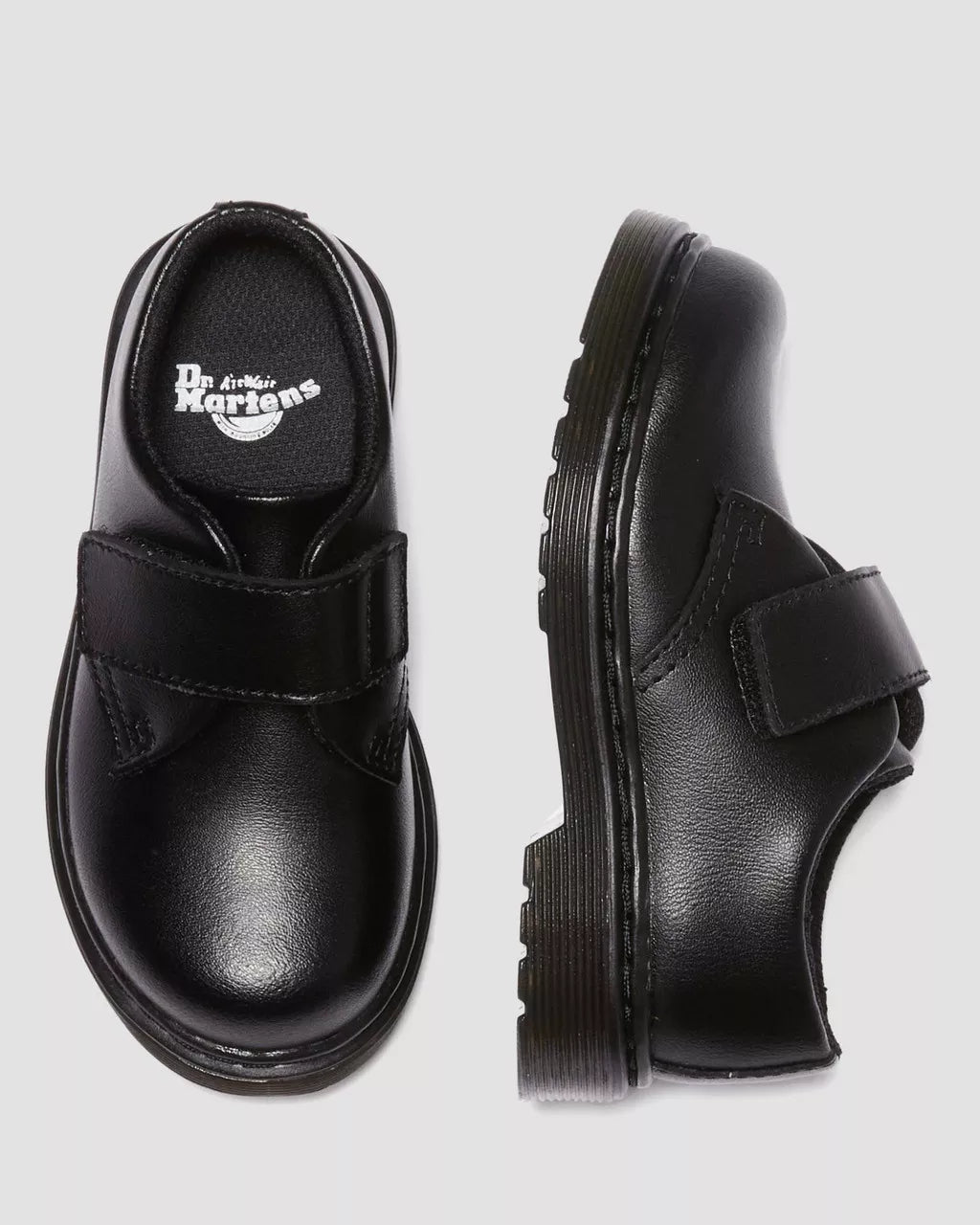 DR MARTENS Toddler Kamron Leather Strap Velcro Oxford Shoes