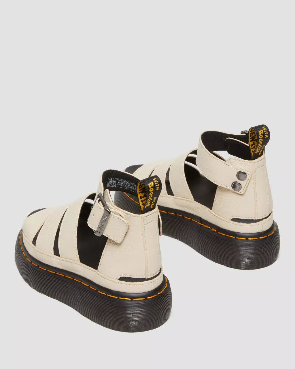 DR MARTENS Clarissa II Pisa Leather Strap Platform Sandals