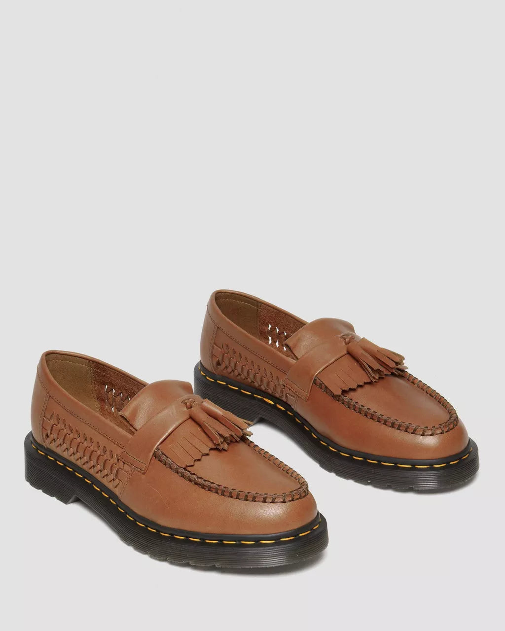 DR MARTENS Adrian Woven Leather Tassel Loafers