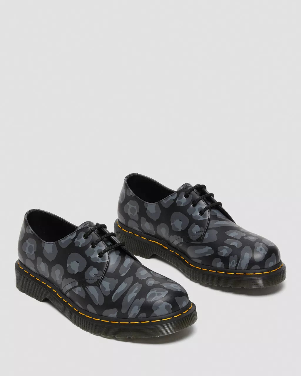 DR MARTENS 1461 Distorted Leopard Print Shoes