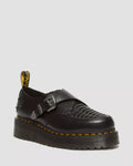 DR MARTENS Ramsey Woven Smooth Leather Platform Creepers