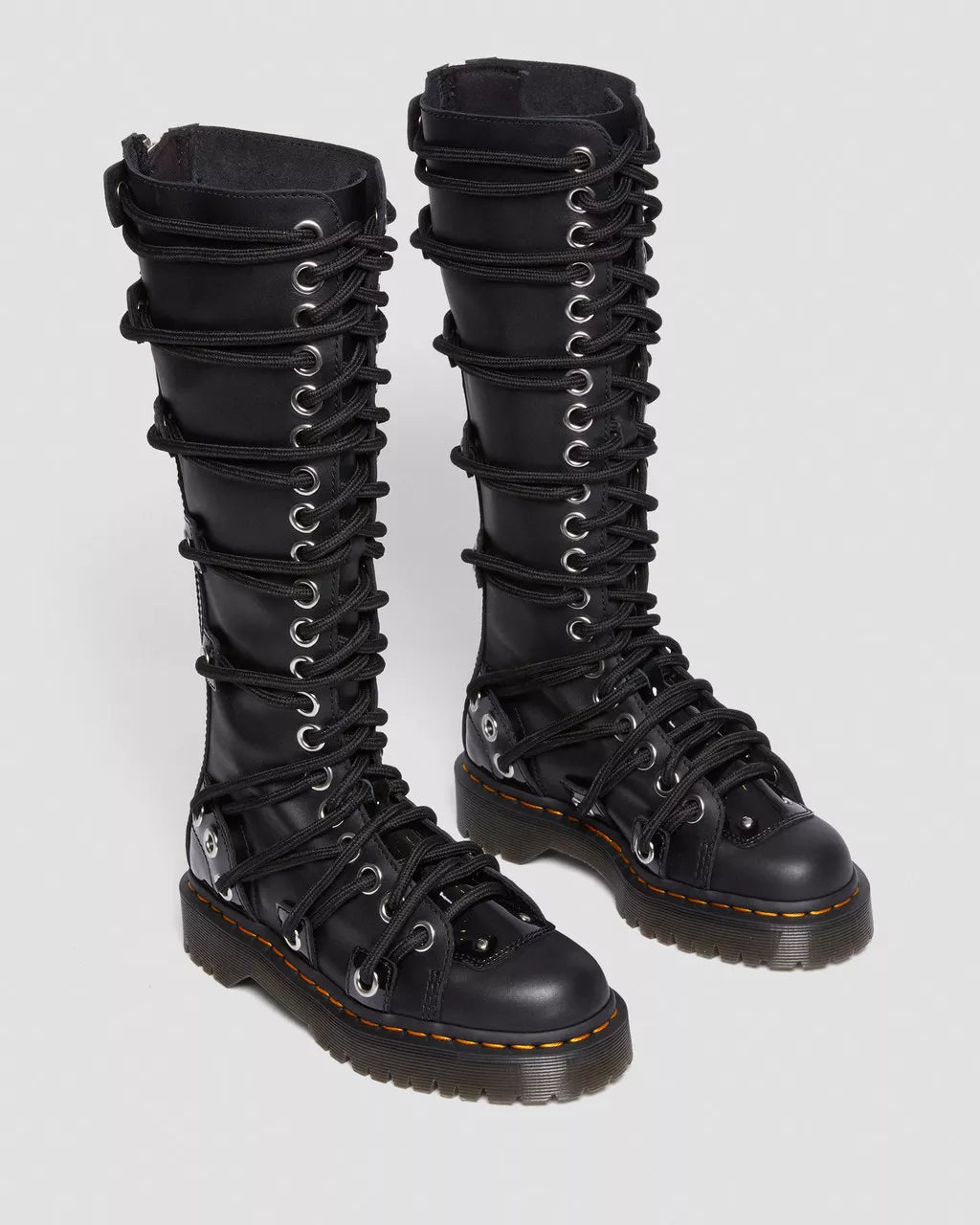 DR MARTENS Daria 1B60 Bex Leather Lace Up Knee High Boots