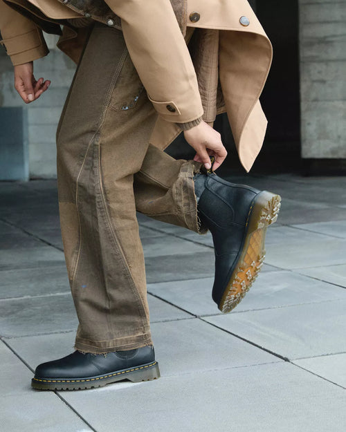 2976 Faux Fur Lined Grizzly Leather Chelsea Boots