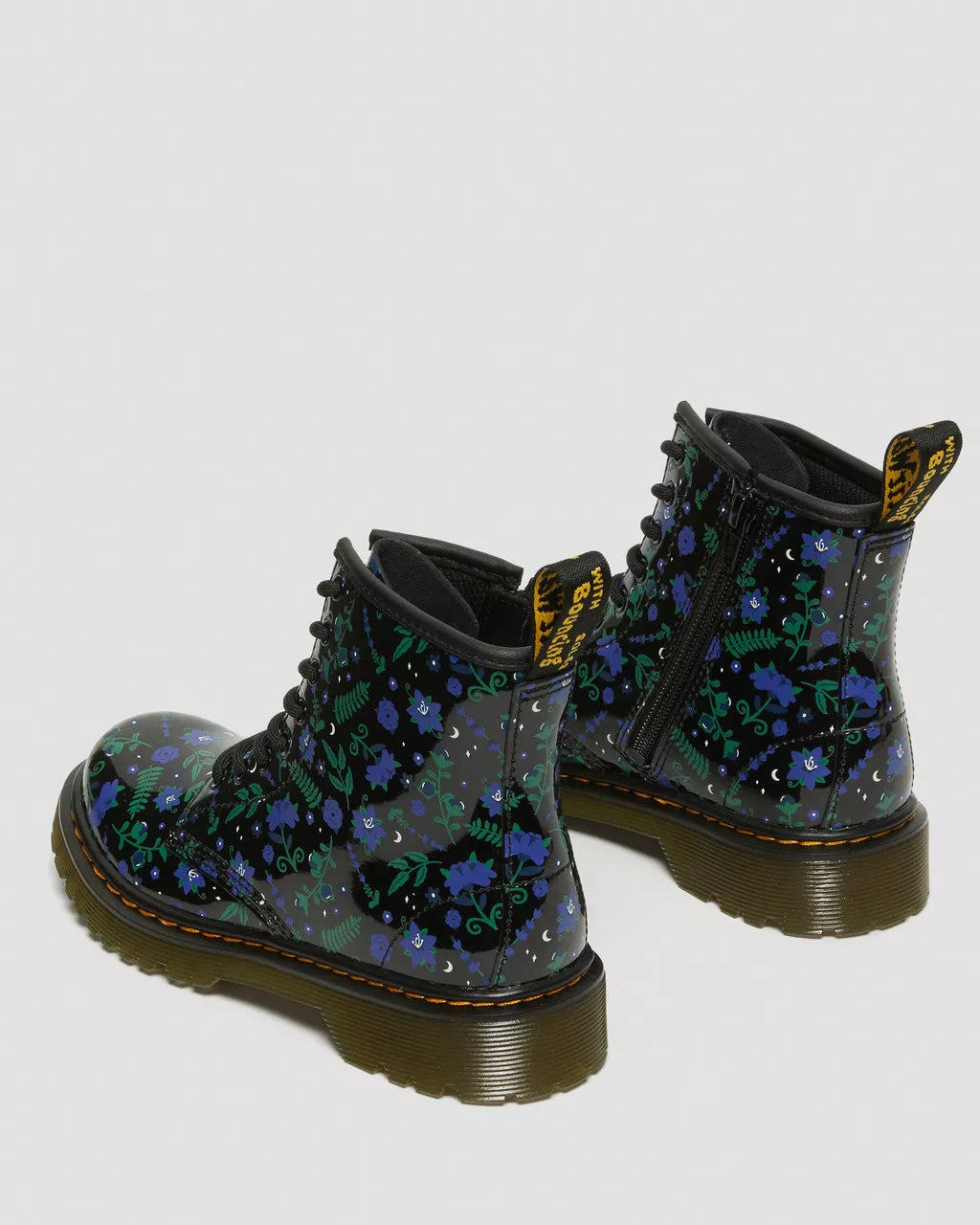 Junior 1460 Mystic Floral Patent Lace Up Boots