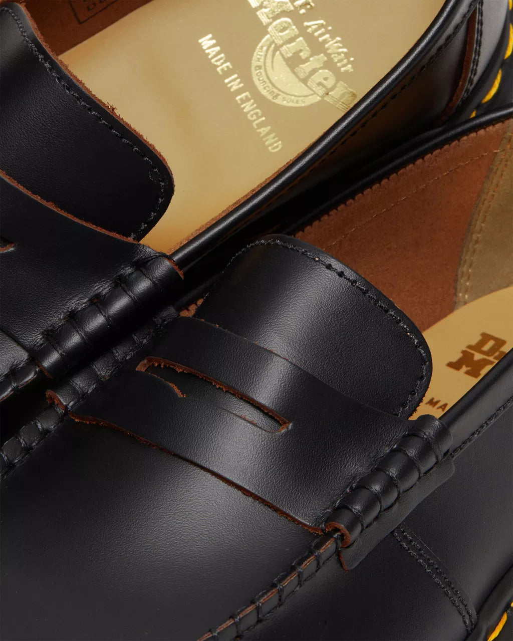 Penton Bex Yellow Stitch Quilon Leather Loafers