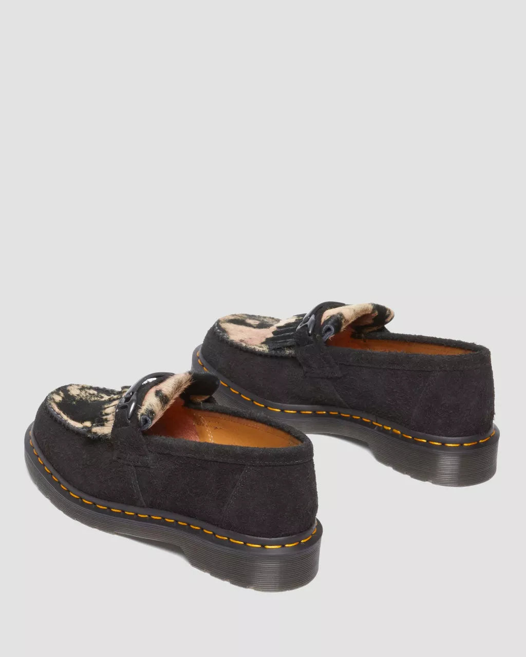 DR MARTENS Adrian Snaffle Suede &amp; Hair-On Loafers
