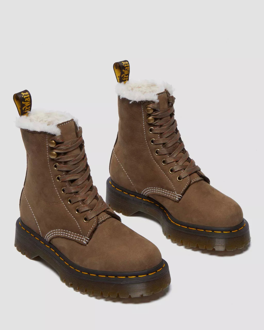 1460 Pascal Bex Faux Fur-Lined Platform  Boots