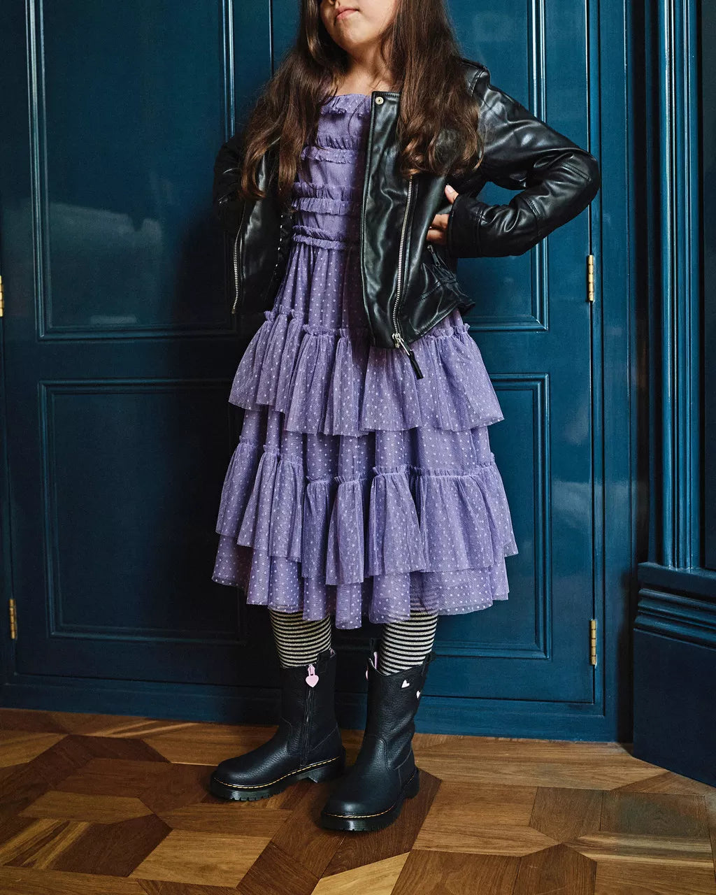 DR MARTENS Junior Bex Heart Pull-On High Boots