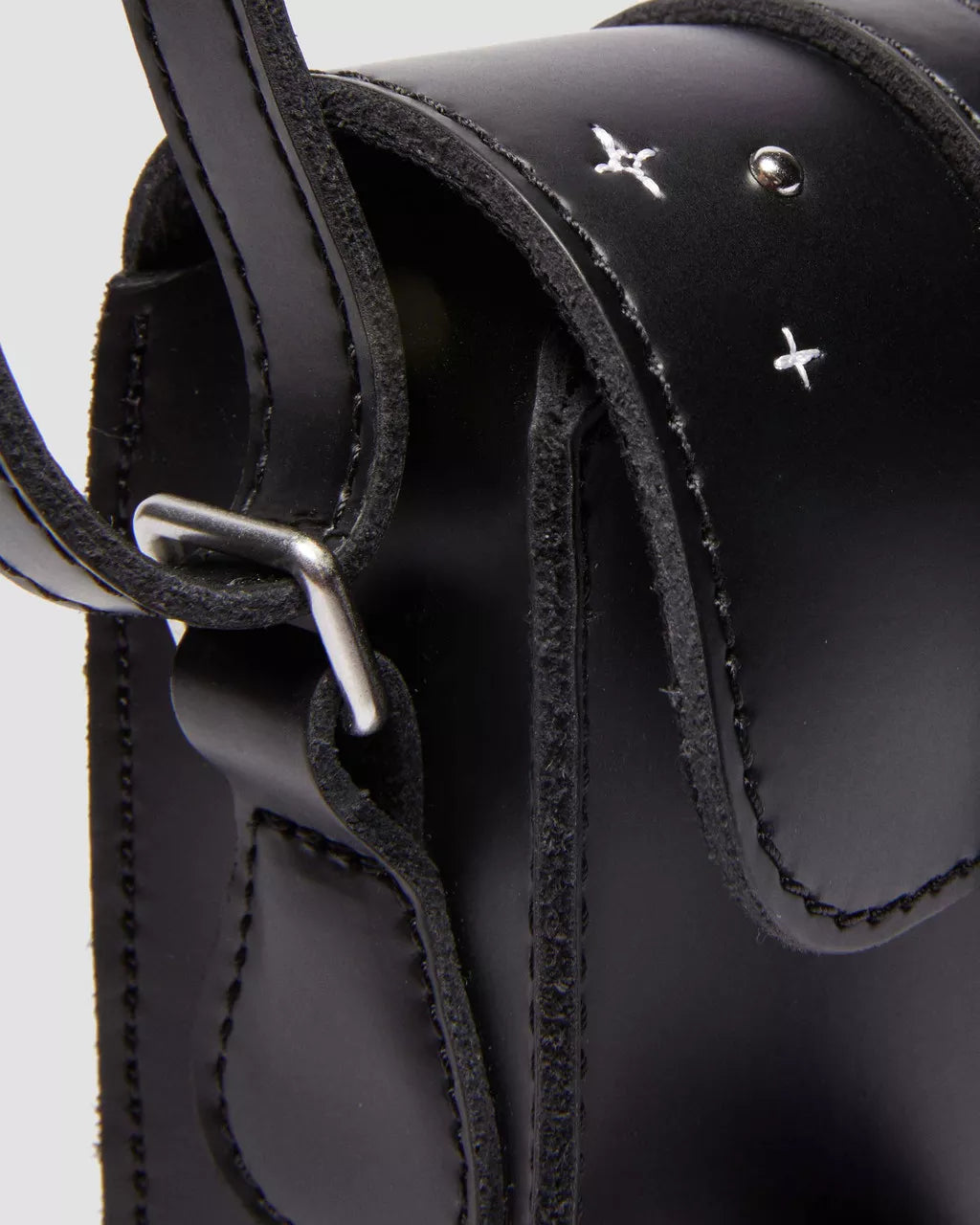DR MARTENS 7 INCH CELESTIAL MOTH EMBROIDERED LEATHER CROSSBODY BAG