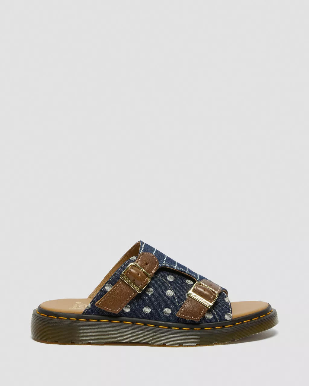 DR MARTENS Dayne Made in England Pinstripe Dot Slide Sandals