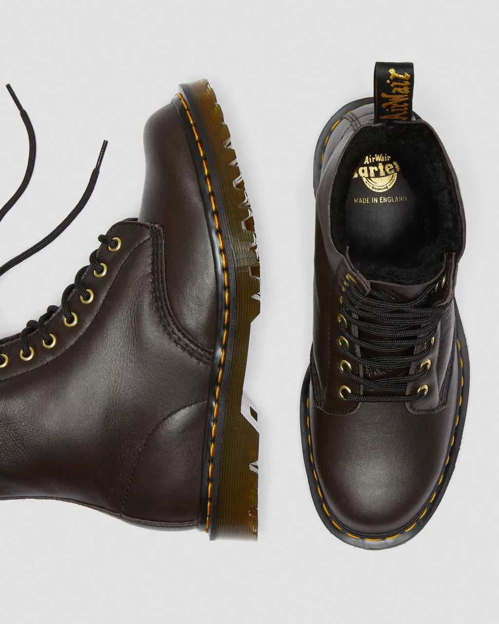 DR MARTENS 1460 PASCAL SHEARLING ANKLE BOOTS