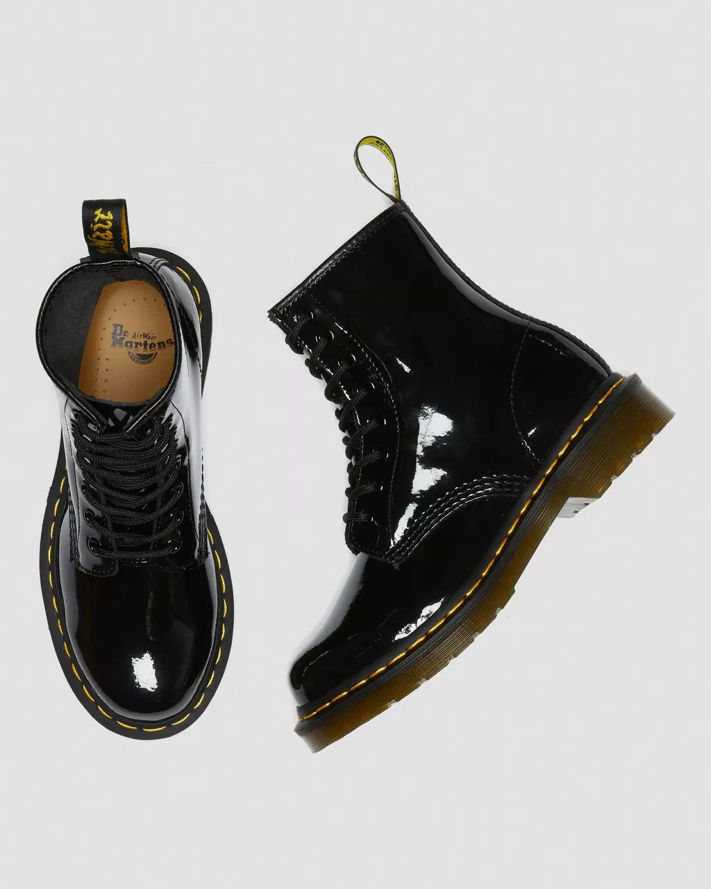1460 Patent Leather Lace Up Boots