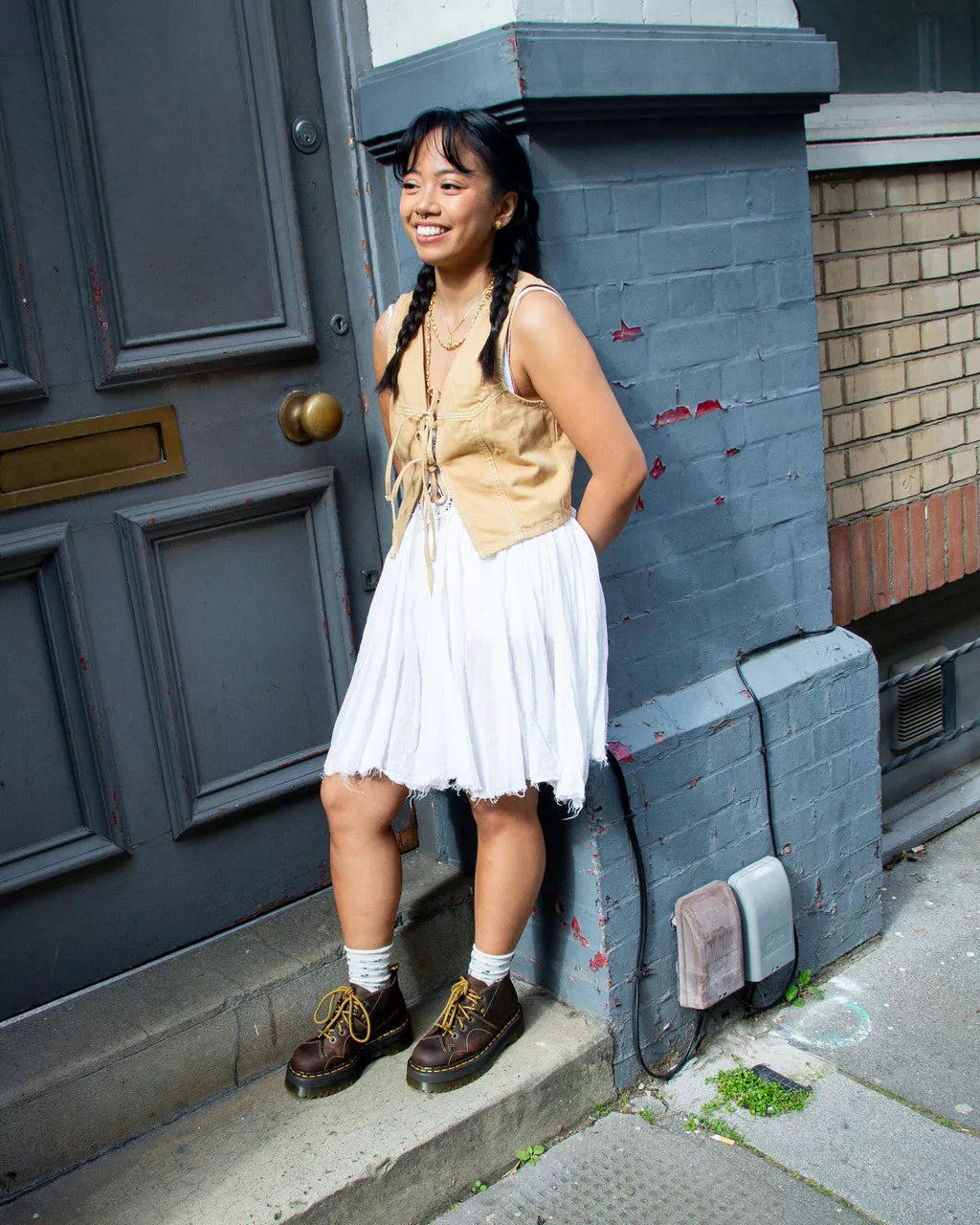 DR MARTENS Church Arc Crazy Horse Platform Monkey Boots