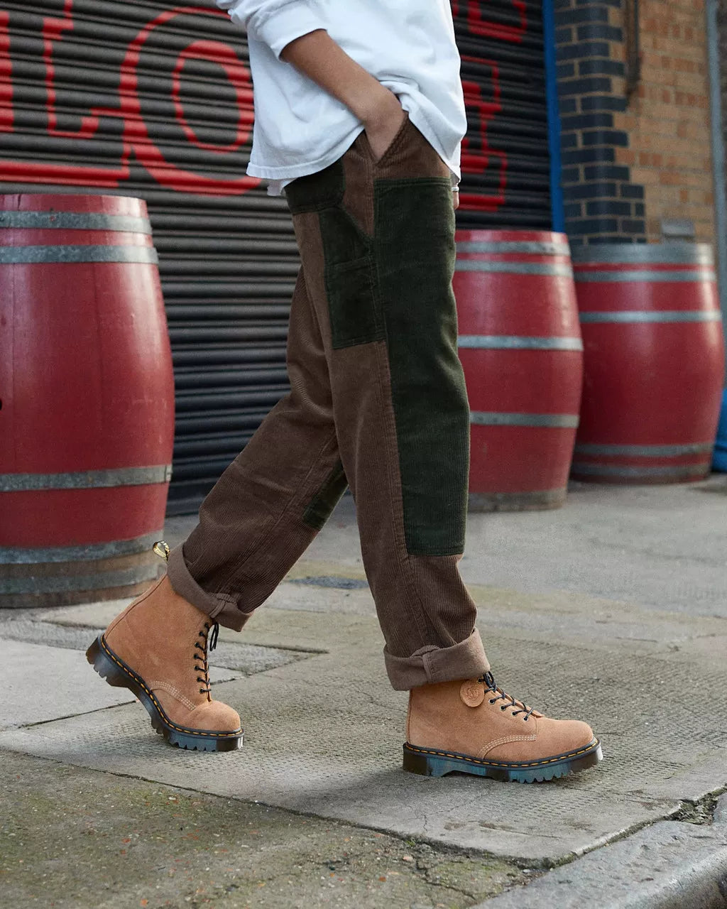 DR MARTENS 1460 Pascal Made In England Tufted Suede Lace Up boots