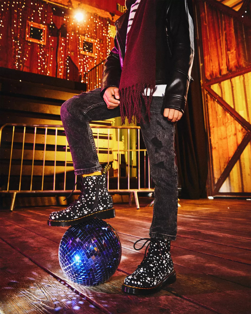 Junior 1460 Pascal Star Suede Lace Up Boots