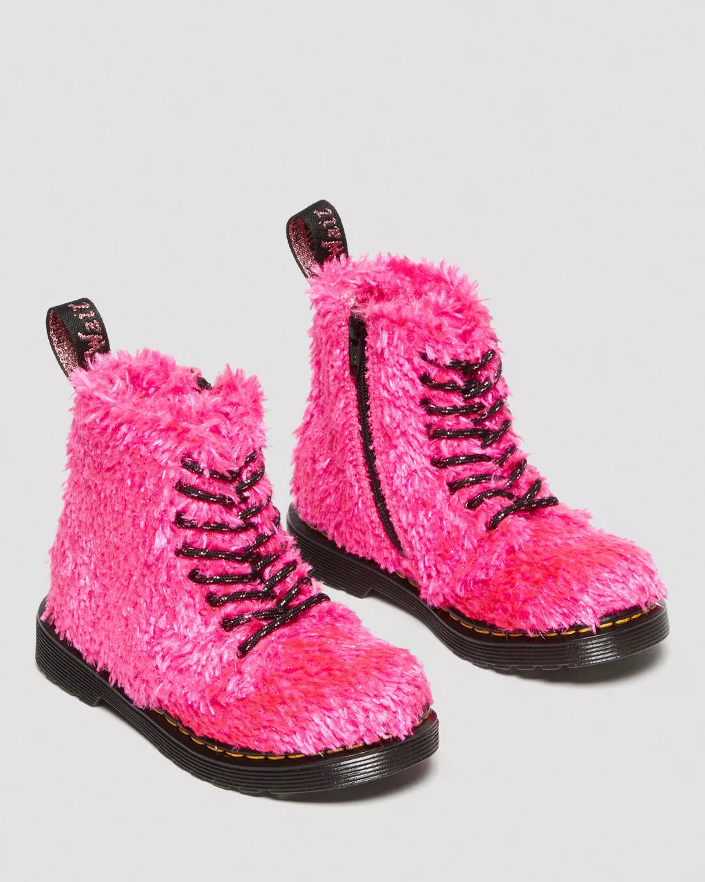 Toddler 1460 Pascal Tinsel Fur Lace Up Boots