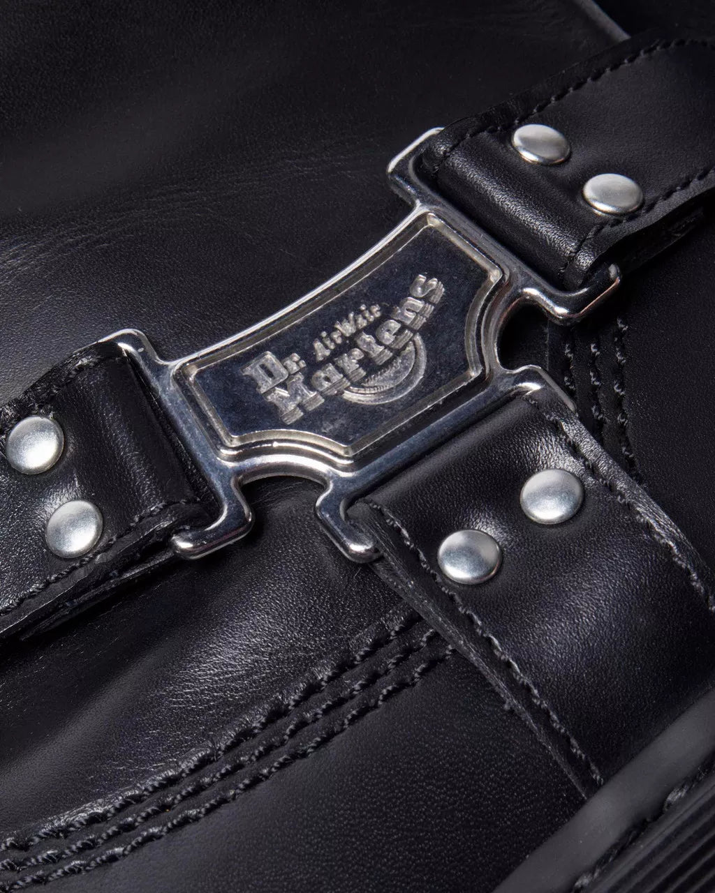 DR MARTENS Anistone Tall Leather Biker Boots