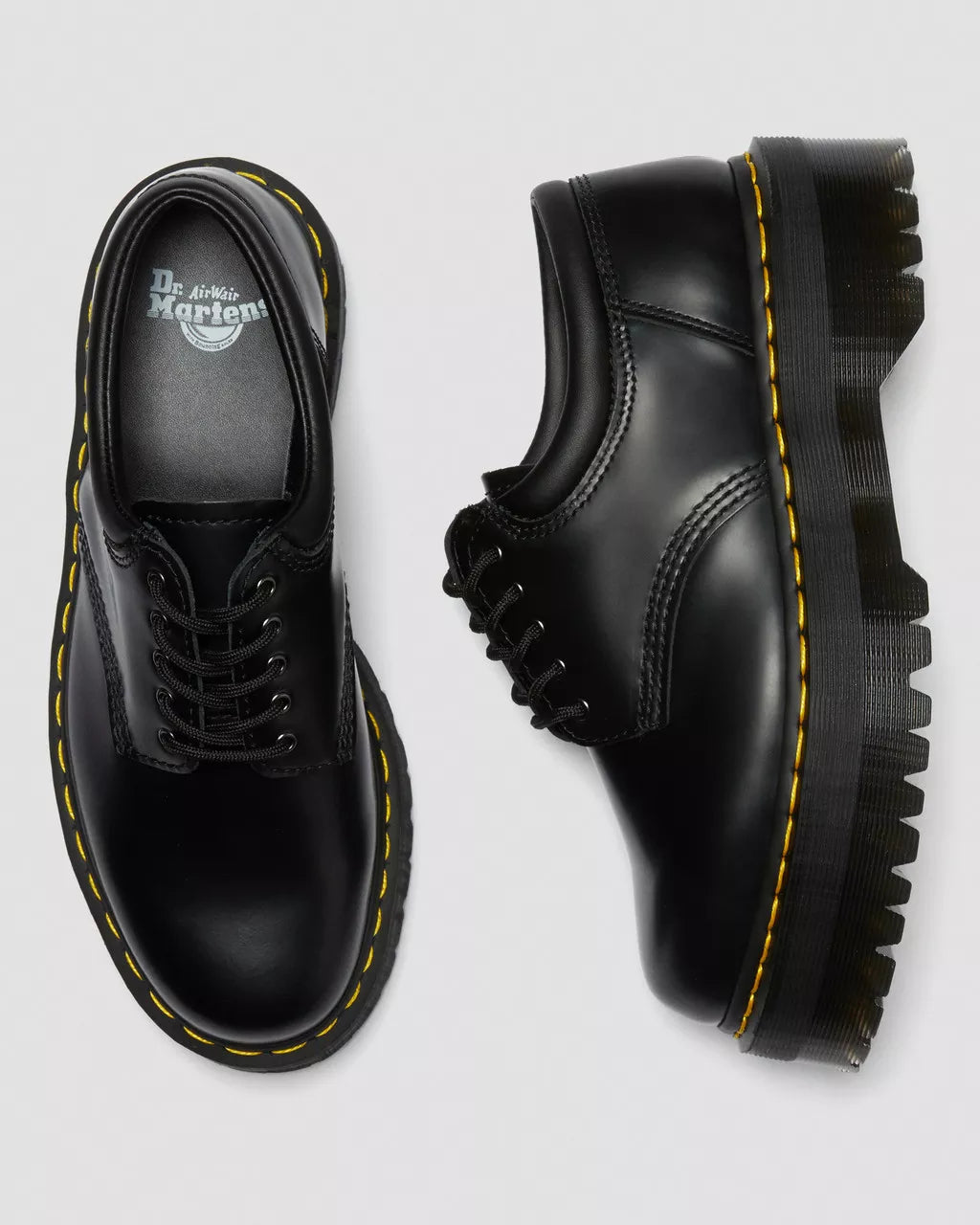 8053 Quad Smooth Leather Platform Shoes