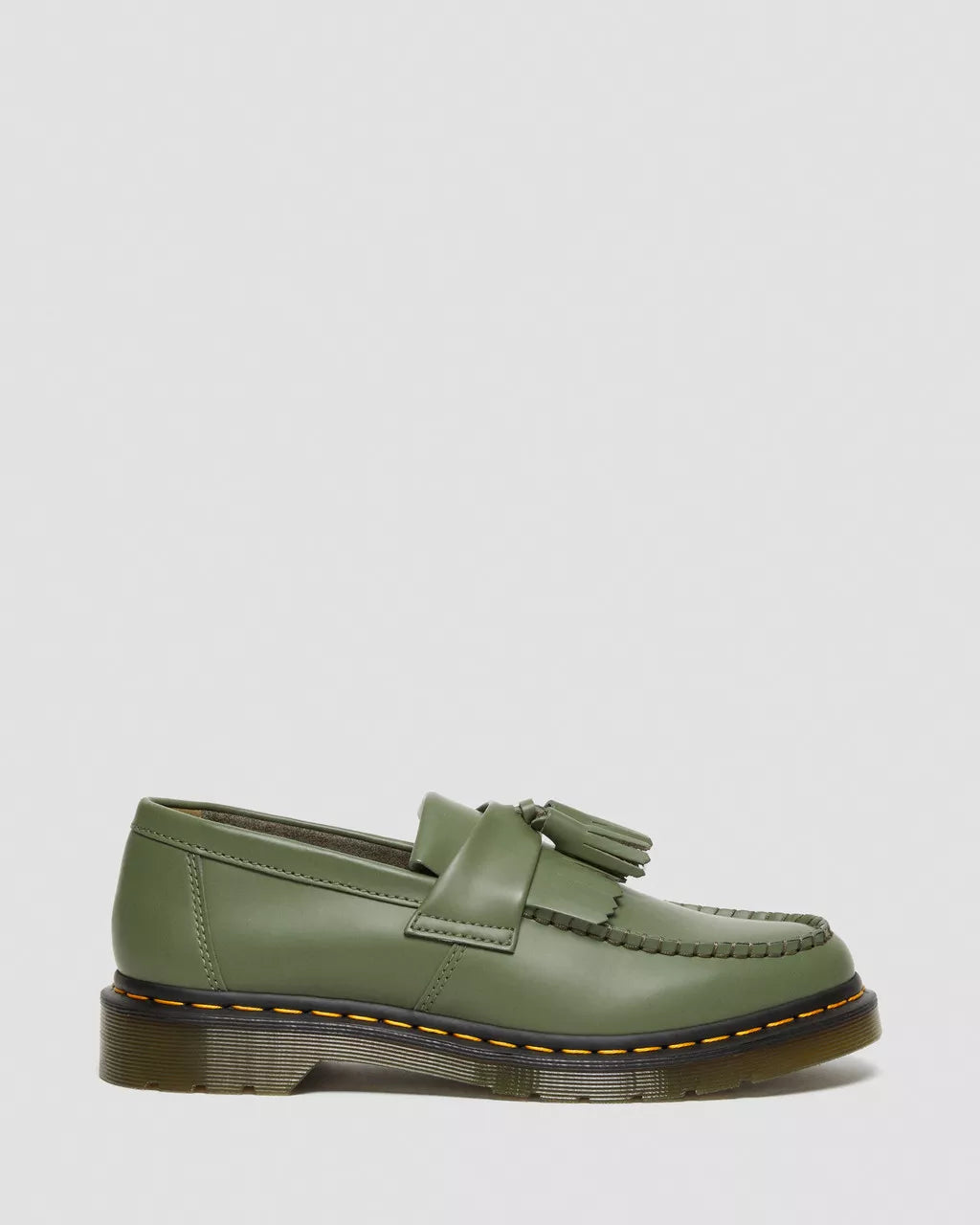 DR MARTENS Adrian Yellow Stitch Smooth Leather Tassle Loafers