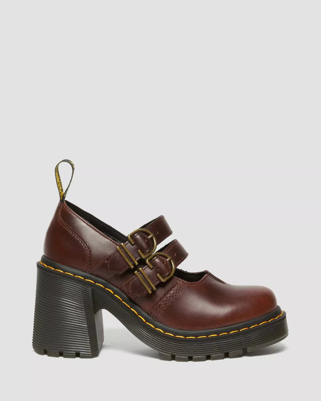 DR MARTENS Eviee Leather Mary Jane Heeled Shoes