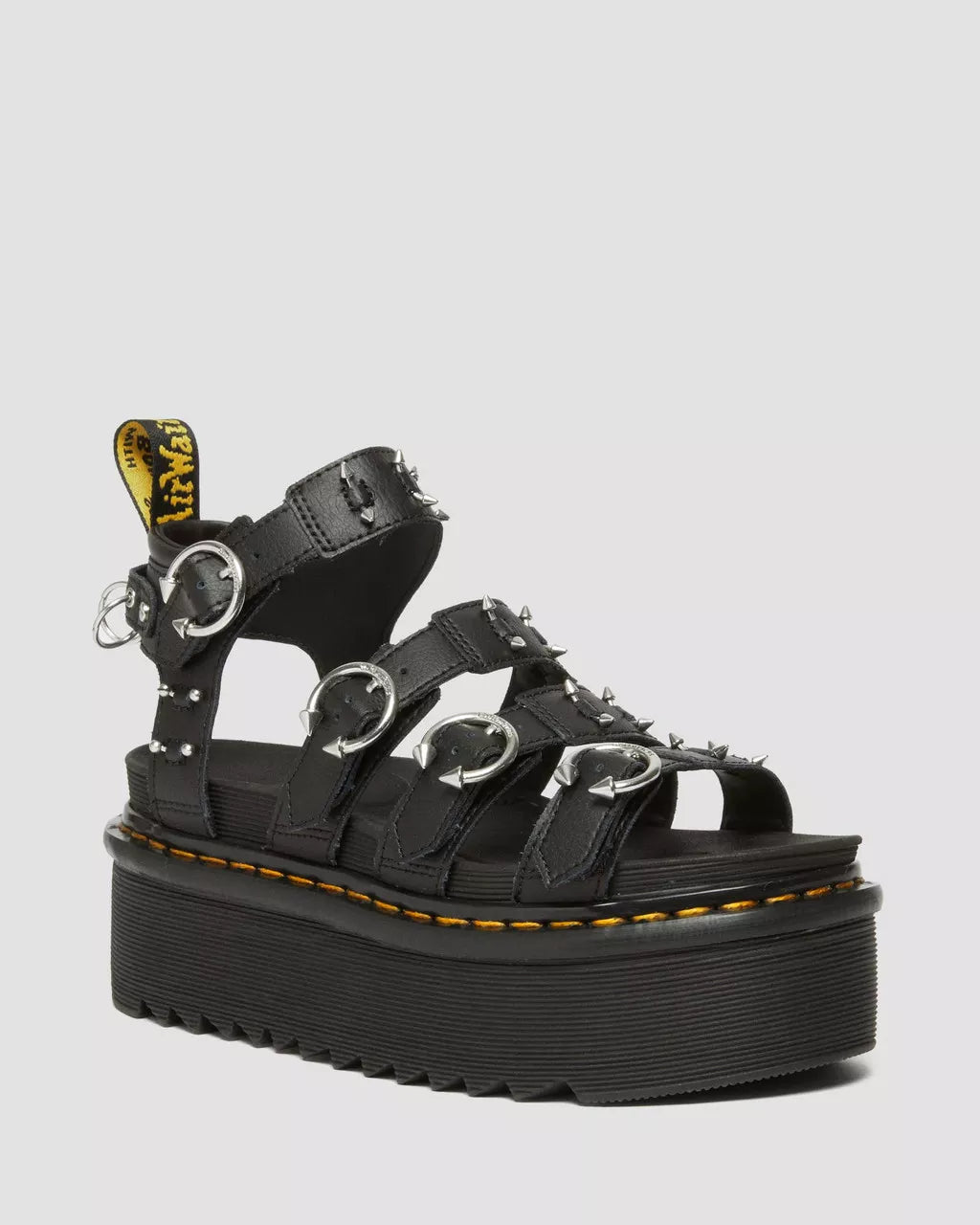 DR MARTENS Blaire Piercing Leather Platform Sandals